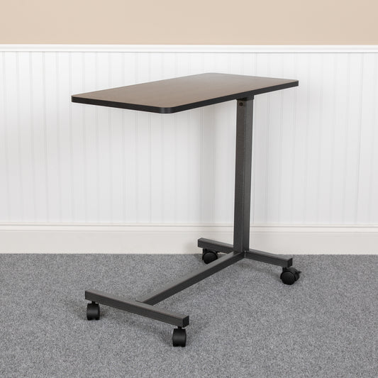 Fenwick Adjustable Overbed Table with Wheels for Home and Hospital Oak