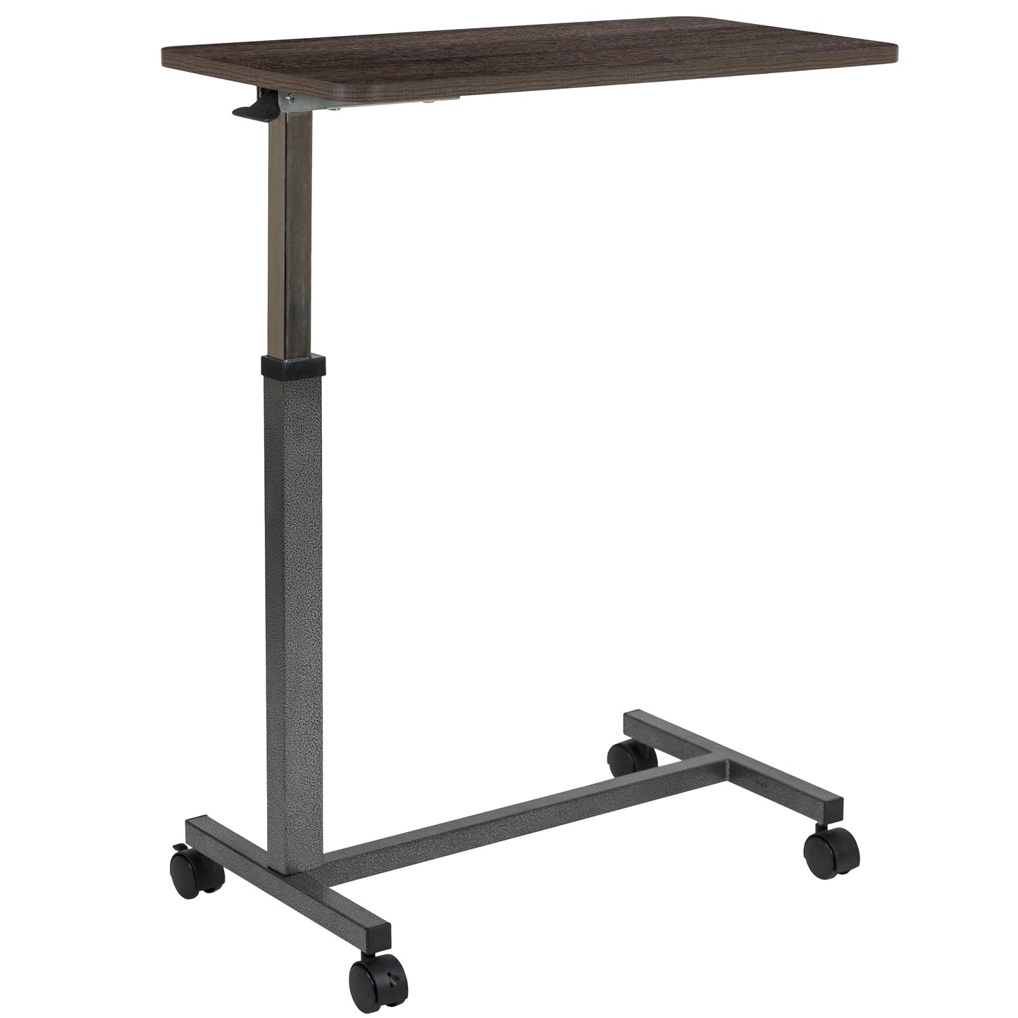 Fenwick Adjustable Overbed Table with Wheels for Home and Hospital Oak