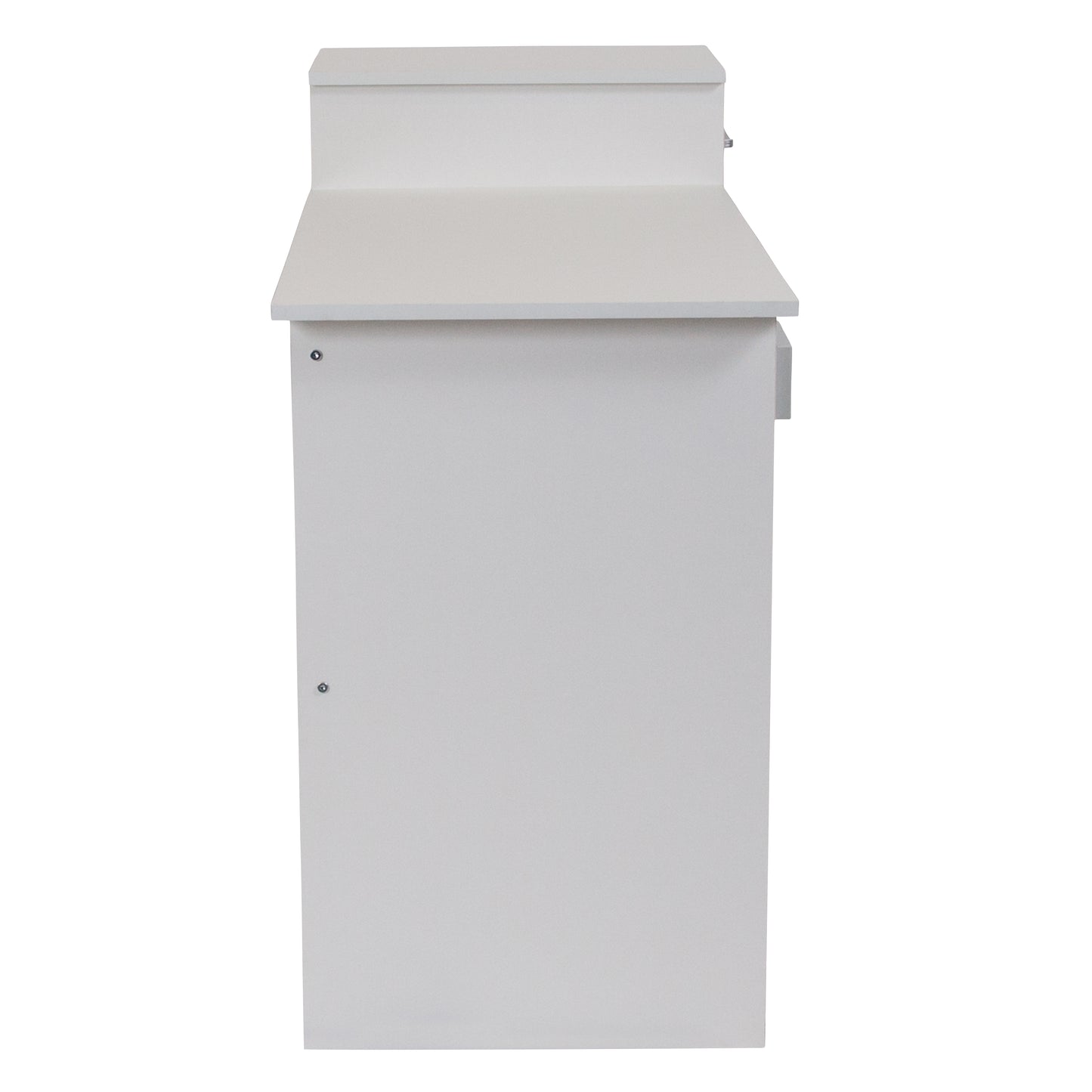 Highland Park White Computer Desk with Shelves and Drawer White