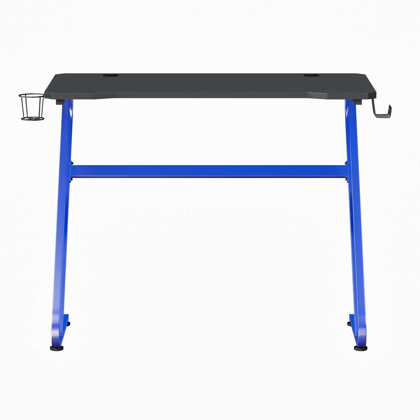 Fisher Blue Gaming Ergonomic Desk with Cup Holder and Headphone Hook Blue