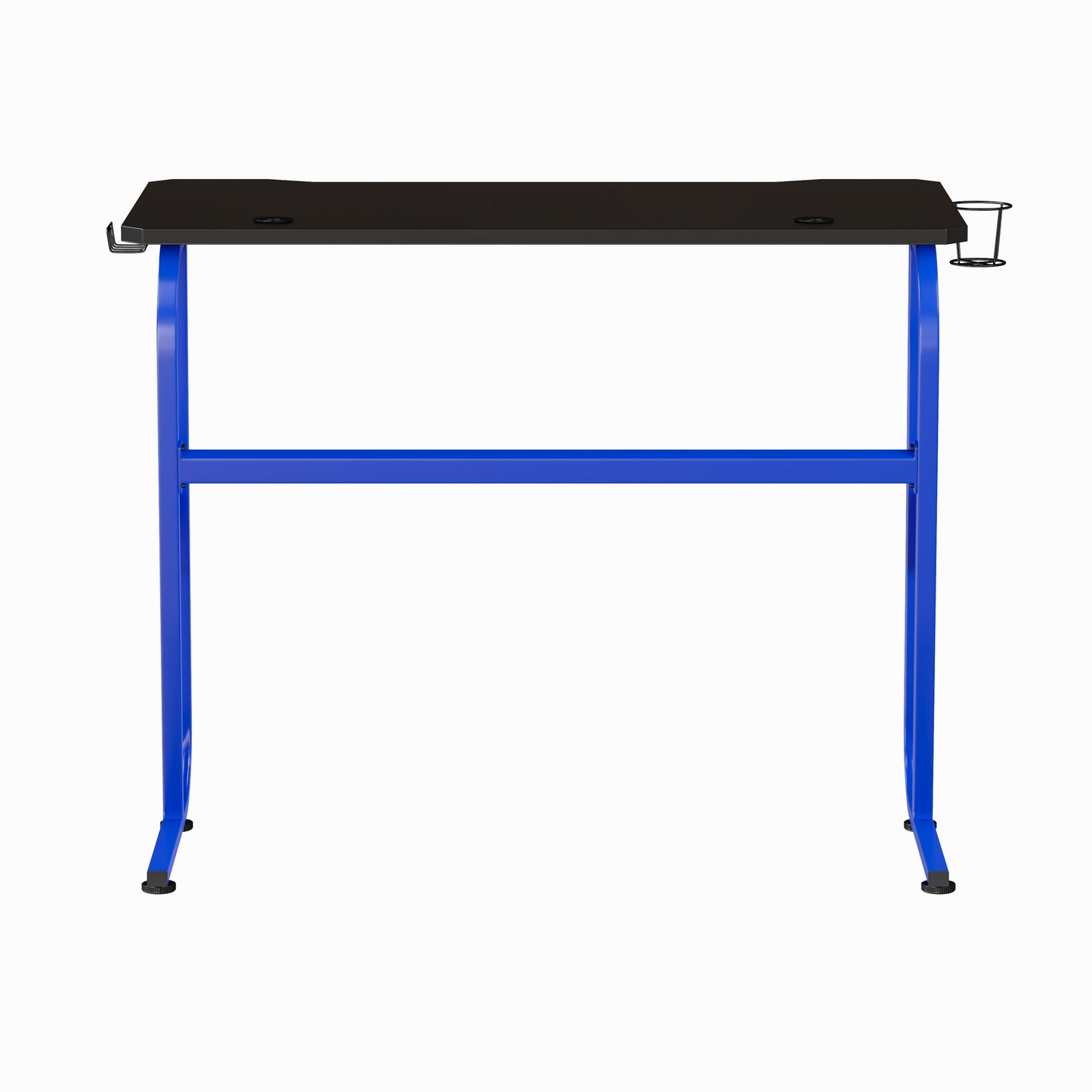 Fisher Blue Gaming Ergonomic Desk with Cup Holder and Headphone Hook Blue
