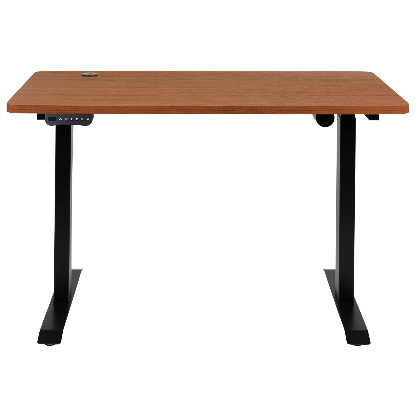 Tanner Electric Height Adjustable Standing Desk - Table Top 48" Wide - 24" Deep (Mahogany) Mahogany