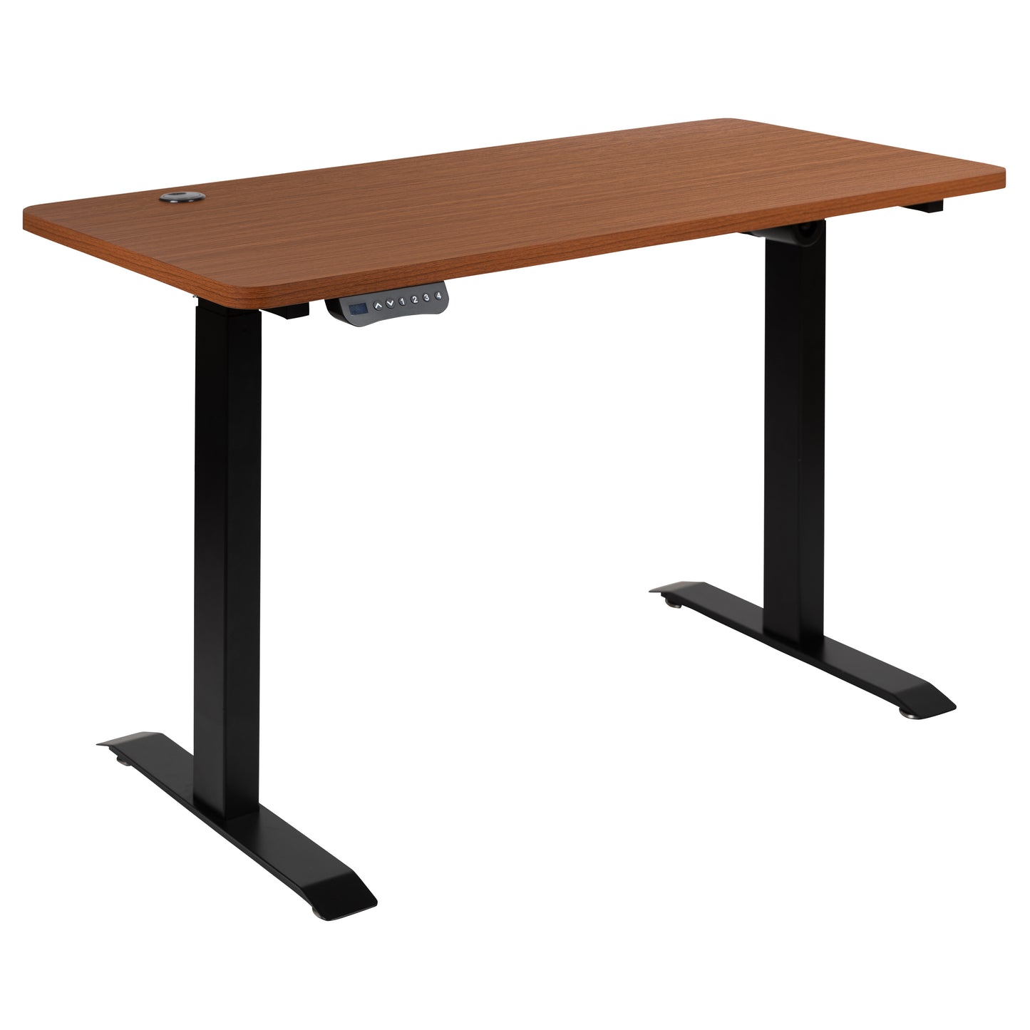 Tanner Electric Height Adjustable Standing Desk - Table Top 48" Wide - 24" Deep (Mahogany) Mahogany