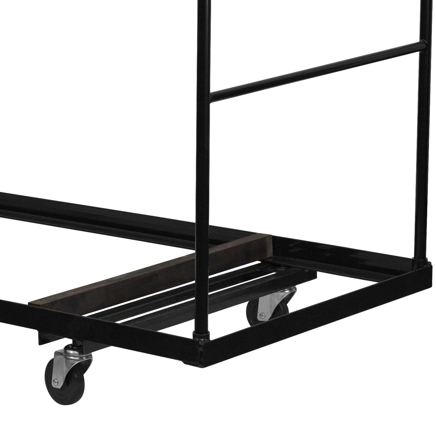 Neena Black Folding Table Dolly for 30''W x 72''D Rectangular Folding Tables Black