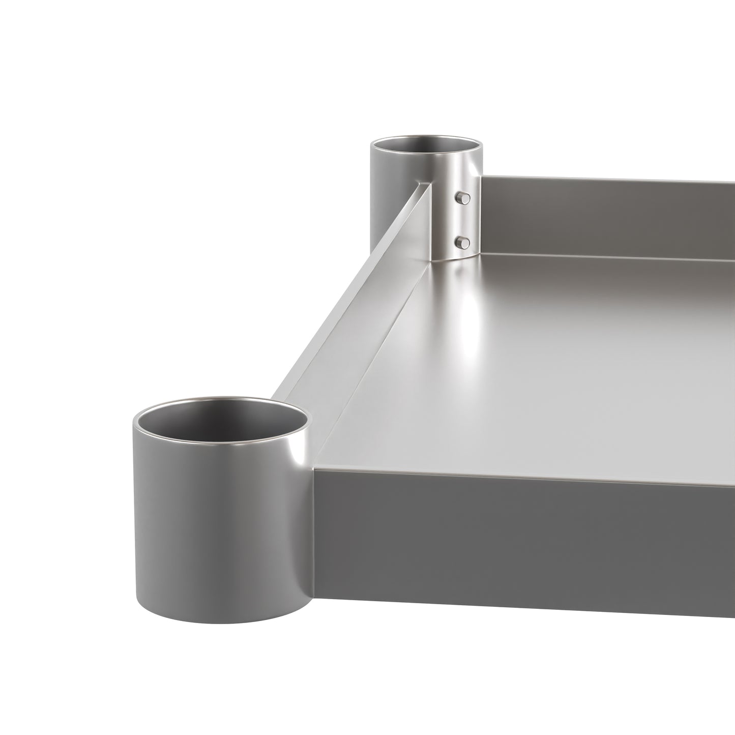 Woodford Galvanized Under Shelf for Prep and Work Tables - Adjustable Lower Shelf for 24" x 48" Stainless Steel Tables Stainless Steel
