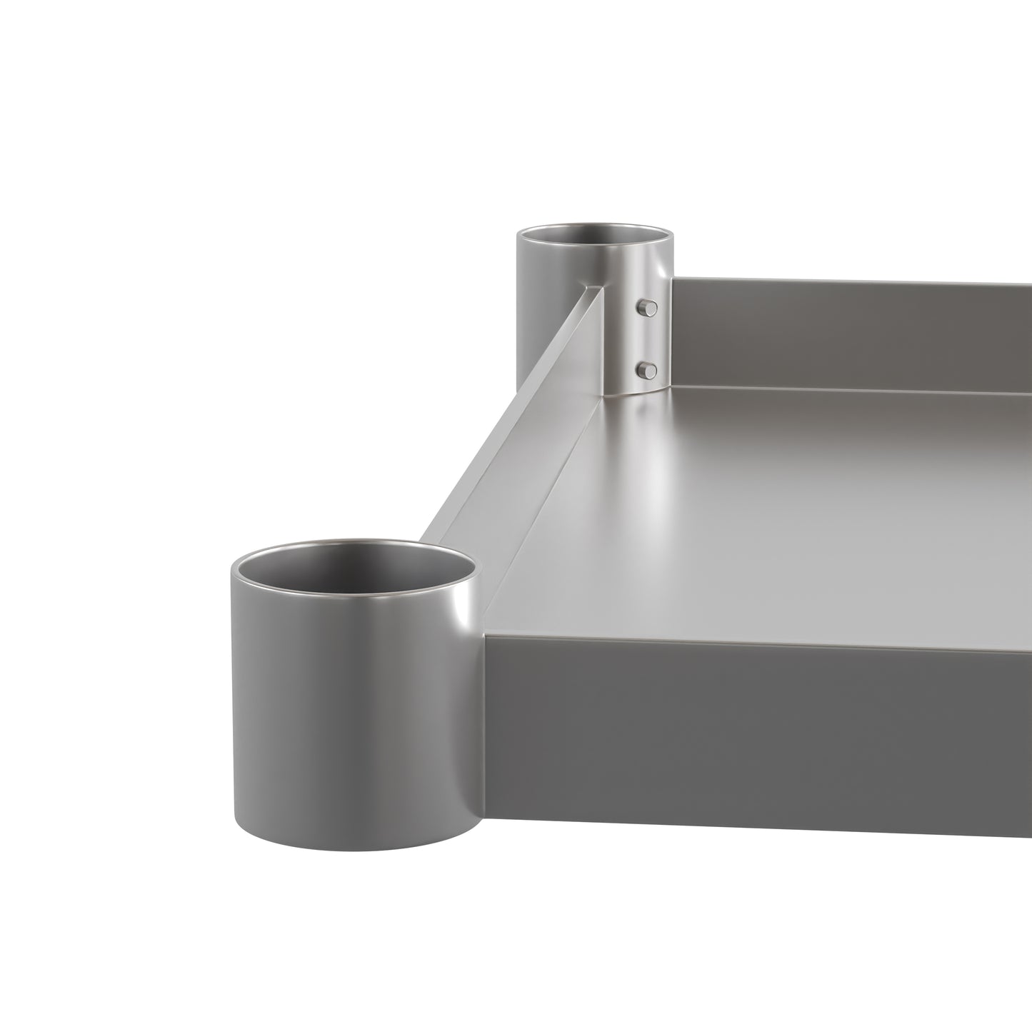Woodford Galvanized Under Shelf for Prep and Work Tables - Adjustable Lower Shelf for 24" x 60" Stainless Steel Tables Stainless Steel