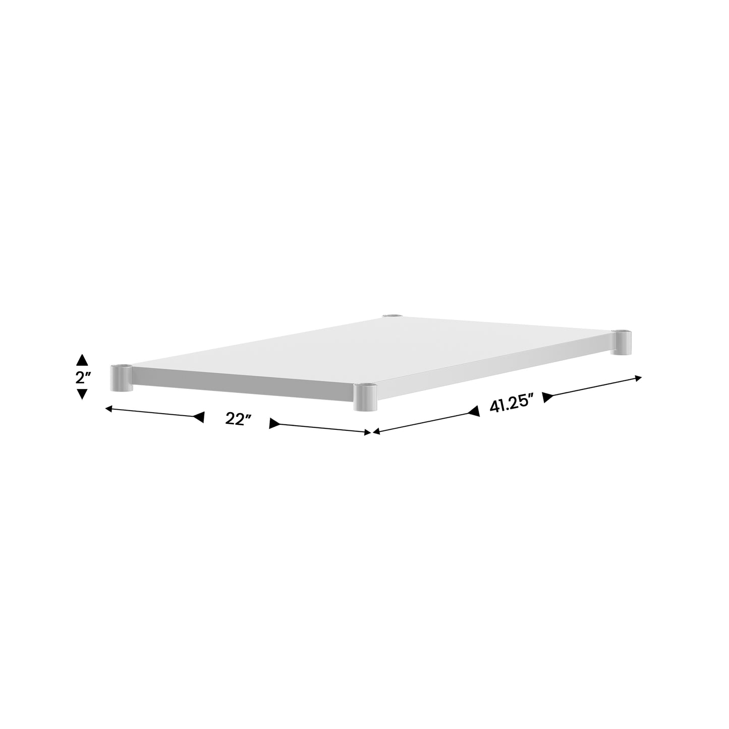 Woodford Galvanized Under Shelf for Prep and Work Tables - Adjustable Lower Shelf for 30" x 48" Stainless Steel Tables Stainless Steel