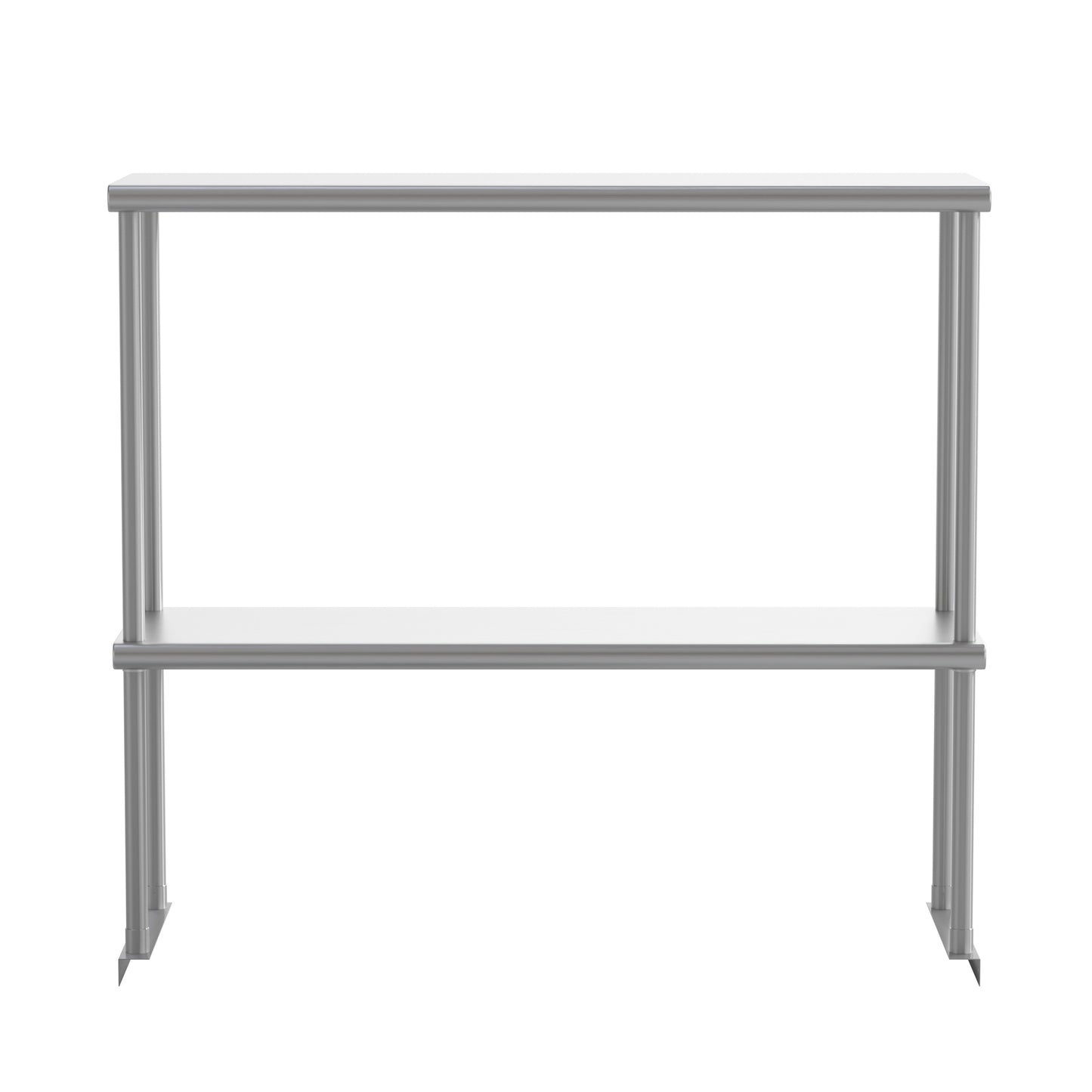Reese Commercial Grade 430 Stainless Steel 18 Gauge NSF Certified 36" x 12" Metal Kitchen Double Overshelf Stainless Steel