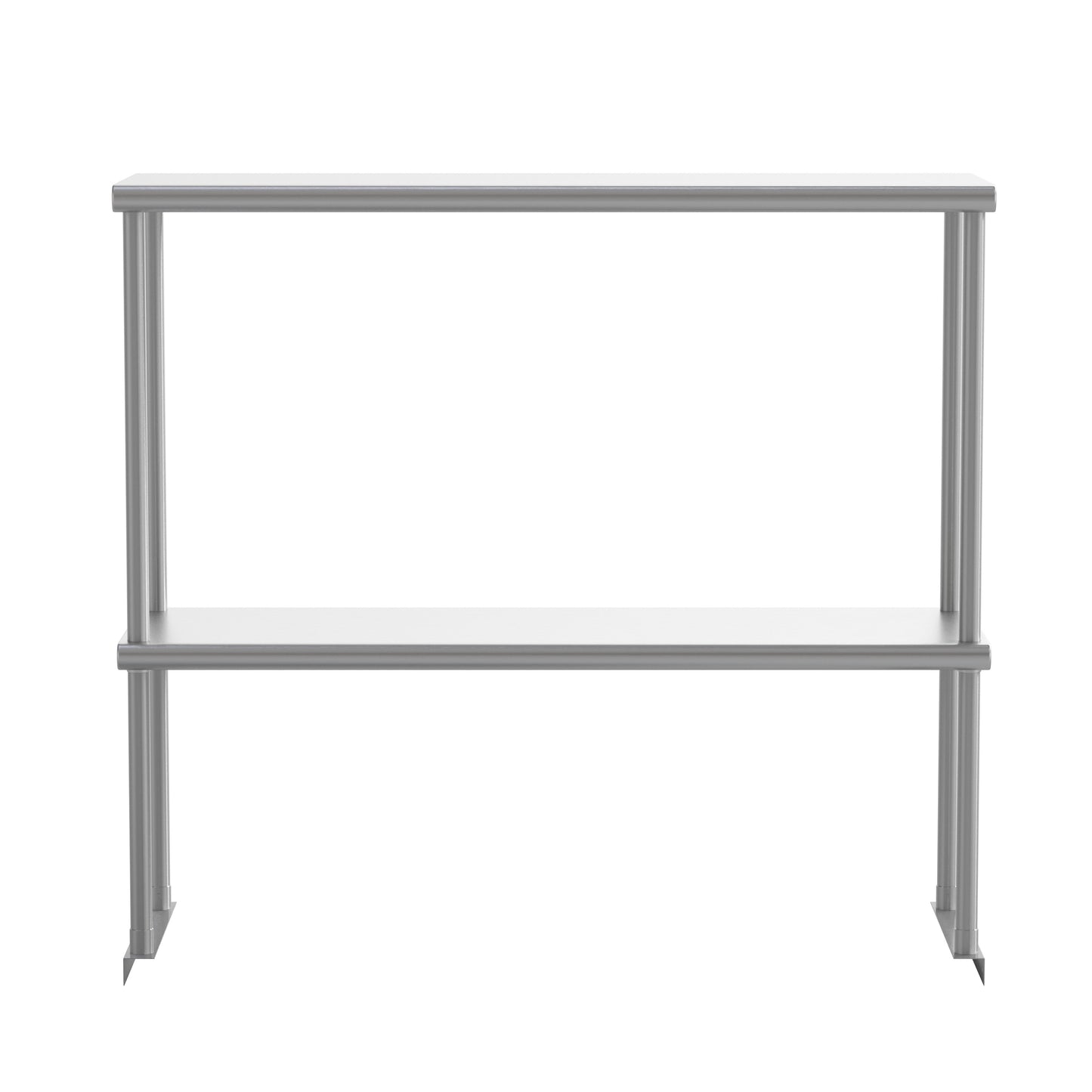 Reese Commercial Grade 430 Stainless Steel 18 Gauge NSF Certified 36" x 12" Metal Kitchen Double Overshelf Stainless Steel