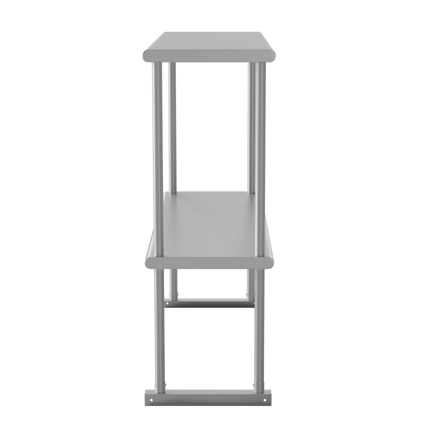 Reese Commercial Grade 430 Stainless Steel 18 Gauge NSF Certified 36" x 12" Metal Kitchen Double Overshelf Stainless Steel