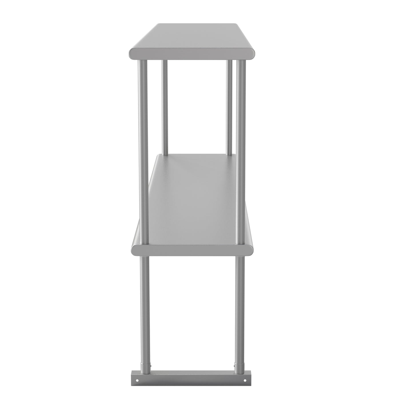 Reese Commercial Grade 430 Stainless Steel 18 Gauge NSF Certified 60" x 12" Metal Kitchen Double Overshelf Stainless Steel