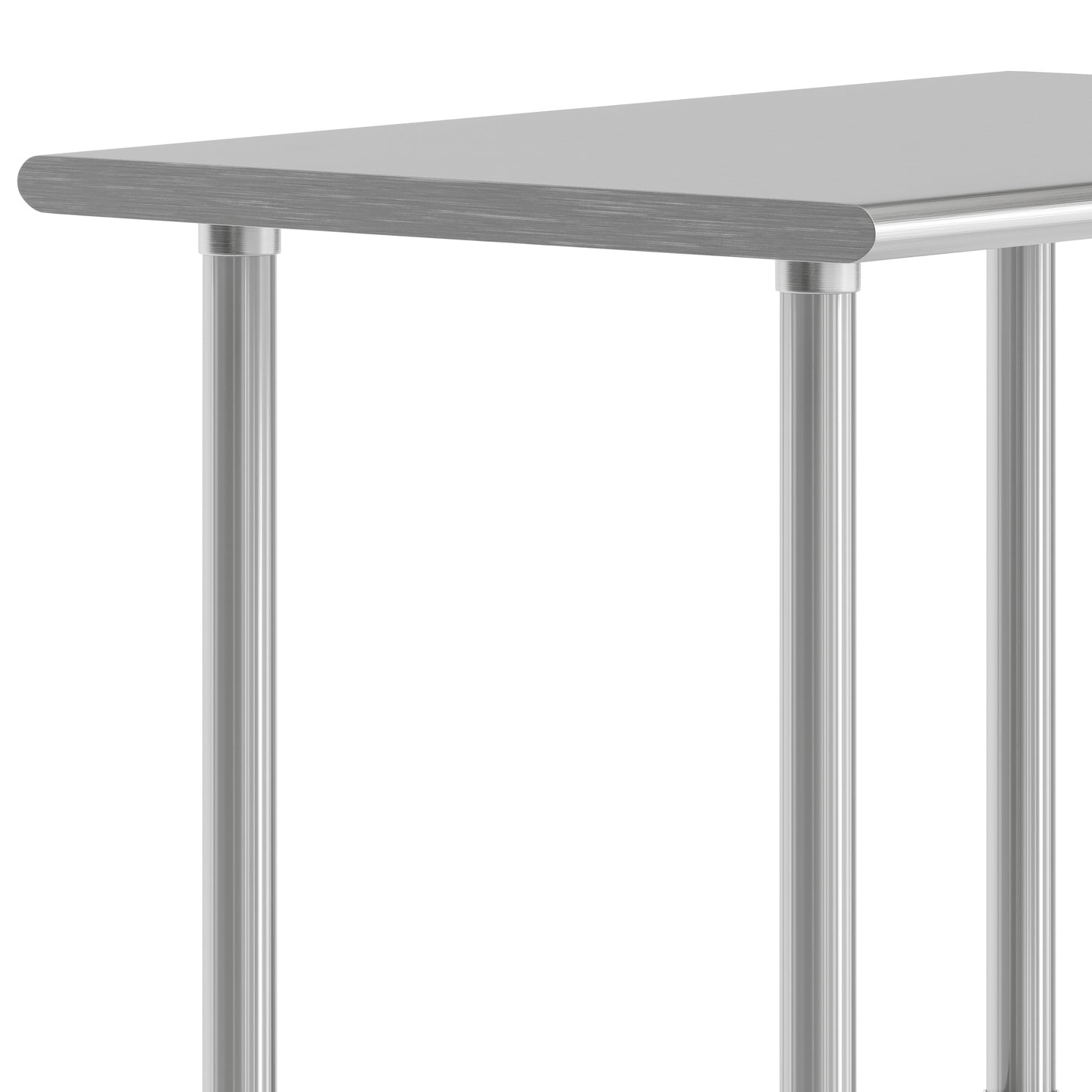 Reese 24x36 Portable Prep and Work Table with NSF Certified 18 Gauge Stainless Steel Top Shelf, Galvanized Steel Undershelf, 4 Casters with 2 Locking Stainless Steel
