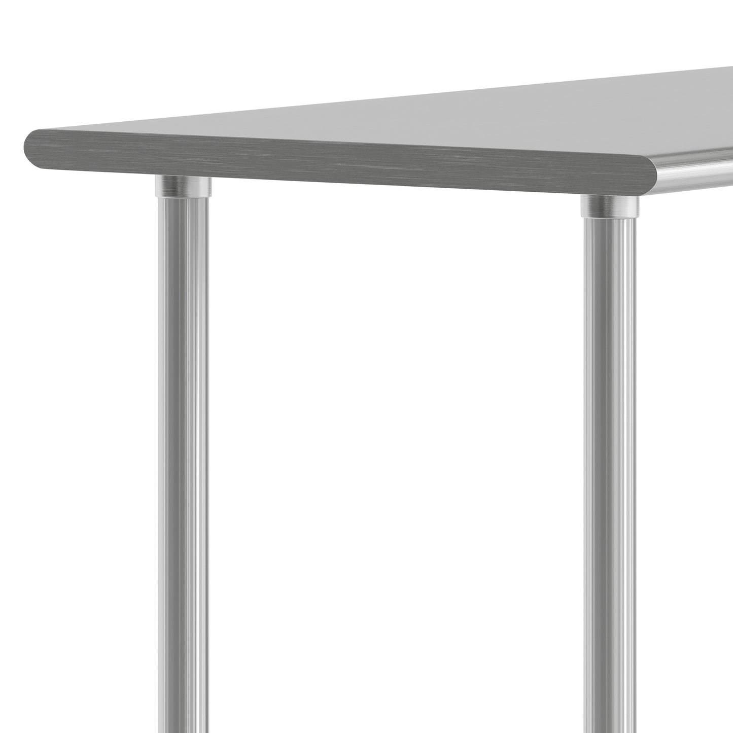 Reese 30x48 Portable Prep and Work Table with NSF Certified 18 Gauge Stainless Steel Top Shelf, Galvanized Steel Undershelf, 4 Casters with 2 Locking Stainless Steel