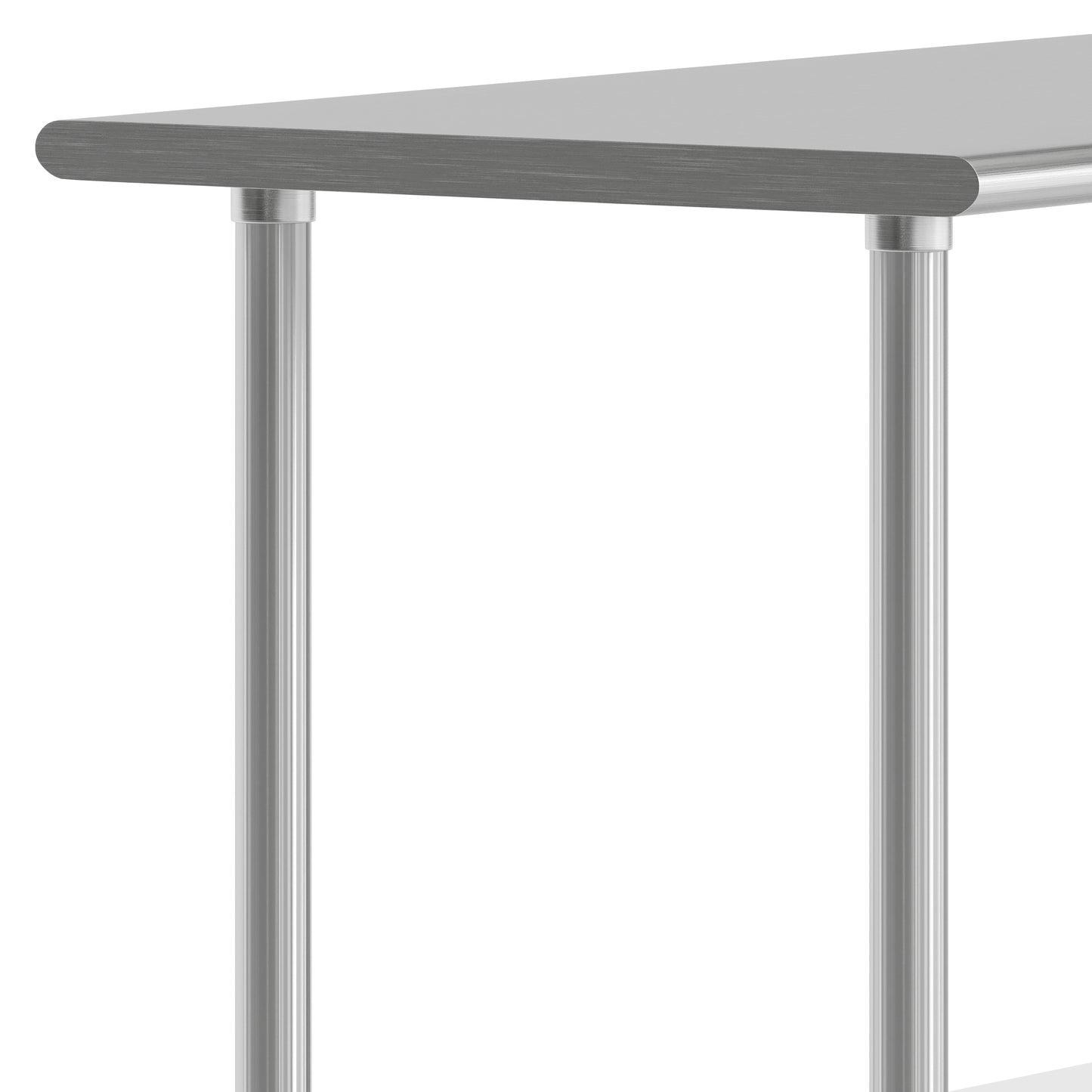 Reese 30x48 Portable Prep and Work Table with NSF Certified 18 Gauge Stainless Steel Top Shelf and Adjustable Galvanized Steel Undershelf Stainless Steel