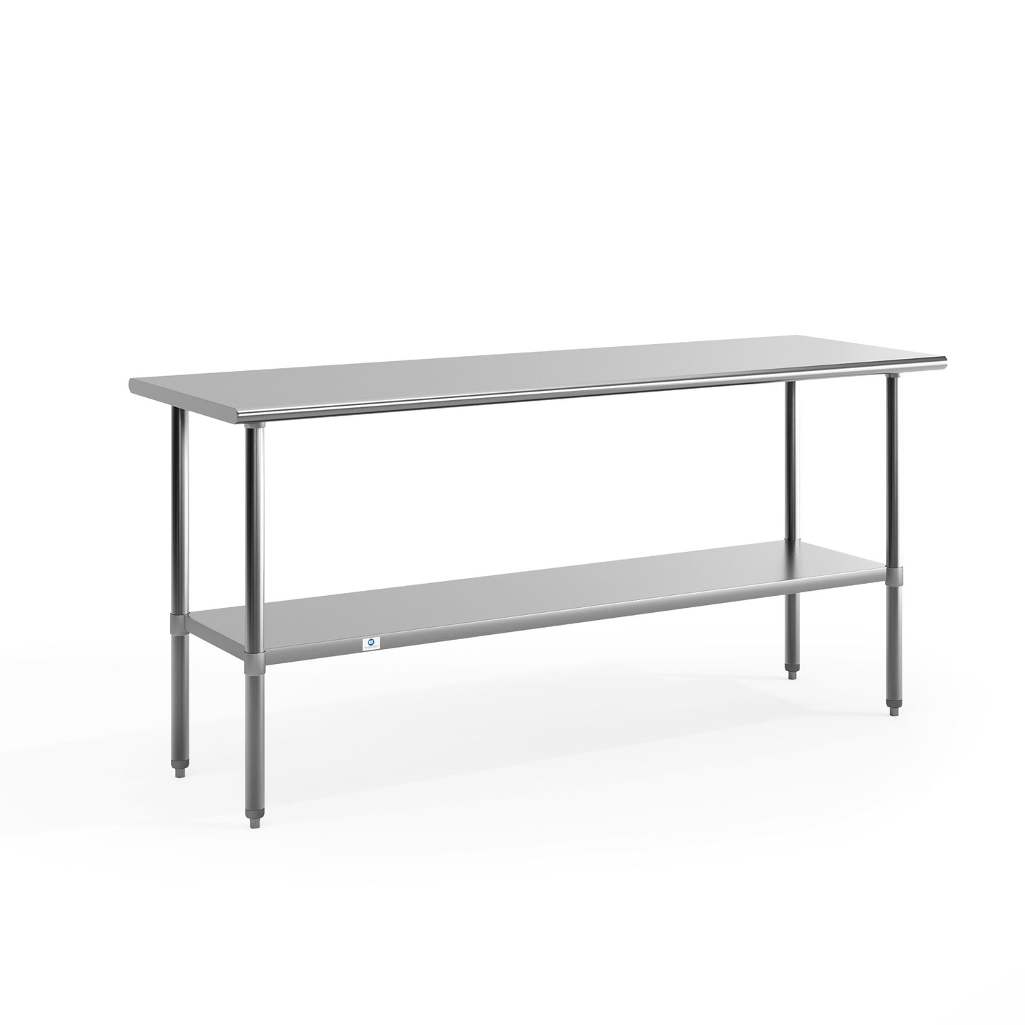 Reader Stainless Steel 18 Gauge Prep and Work Table with Undershelf - NSF Certified - 72"W x 30"D x 34.5"H Stainless Steel
