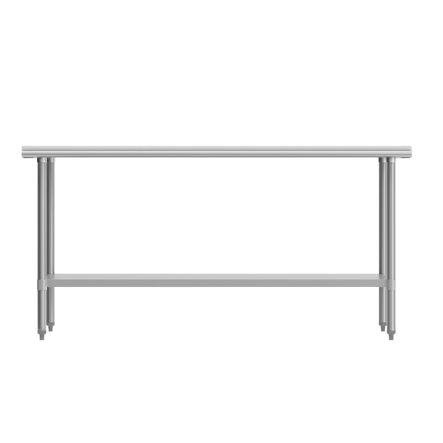 Reader Portable Prep and Work Table with NSF Certified 18 Gauge Stainless Steel Top Shelf with Poly Cutting Board and Galvanized Steel Undershelf Stainless Steel