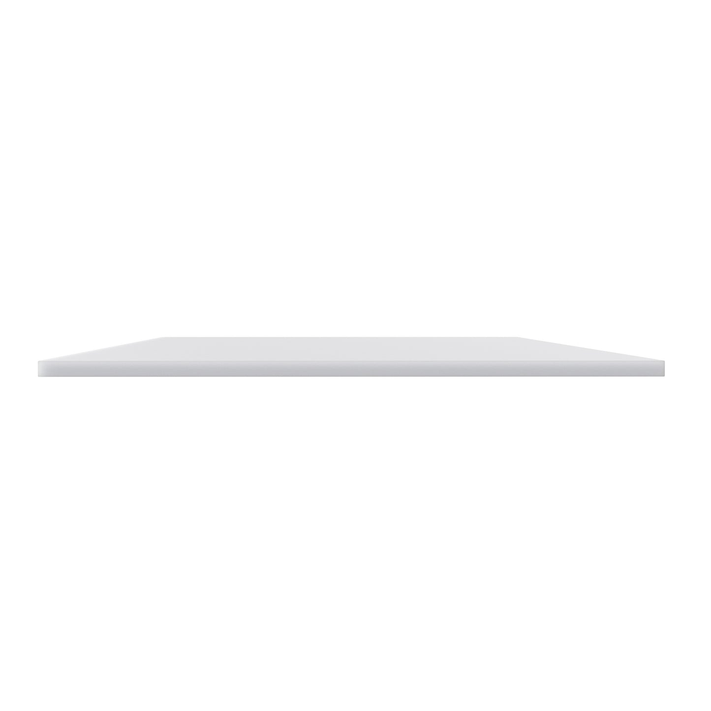 Denton Commercial Grade NSF Certified High-Pressure 0.75" Thick Poly Top Cutting Board with Brackets for Kitchen Tabletop White