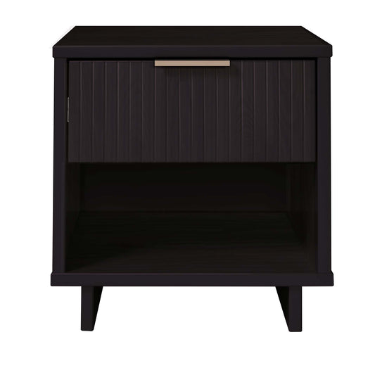 Granville Modern 18" Nightstand in Black (1-Drawer) NS-5002