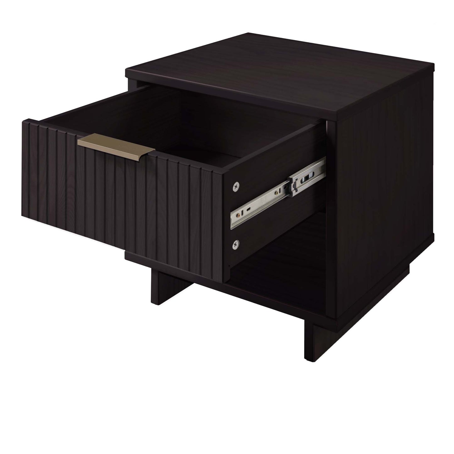 Granville Modern 18" Nightstand in Black (1-Drawer)