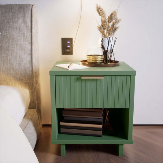 Granville Modern 18" Nightstand in Sage Green (1-Drawer) NS-5003