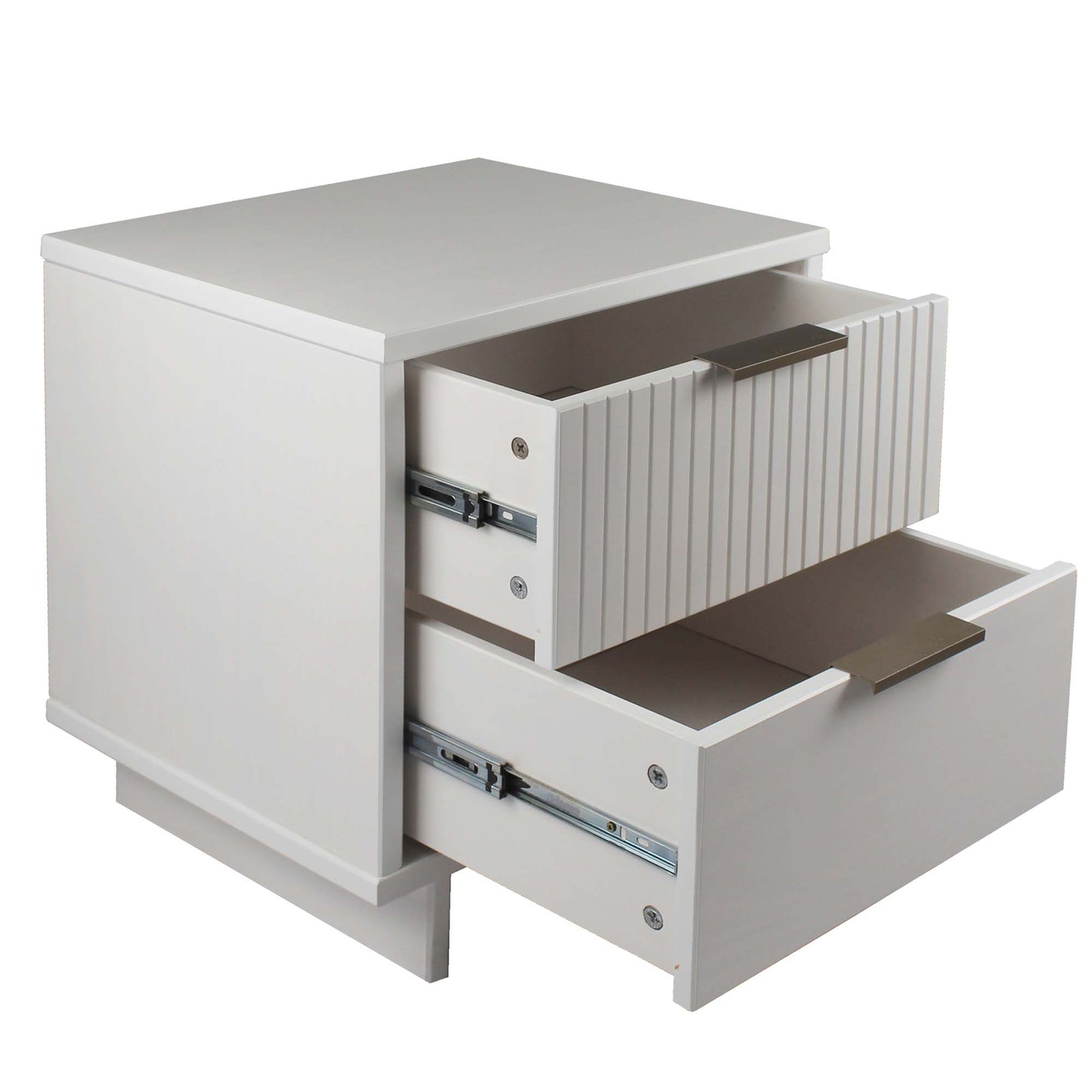 Granville Modern 18" Nightstand in White (2-Drawer) NS-5011