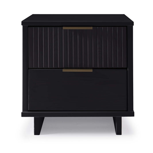 Granville Modern 18" Nightstand in Black (2-Drawer) NS-5012
