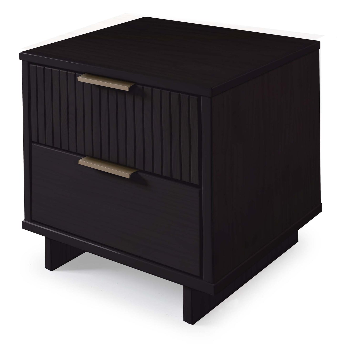 Granville Modern 18" Nightstand in Black (2-Drawer)