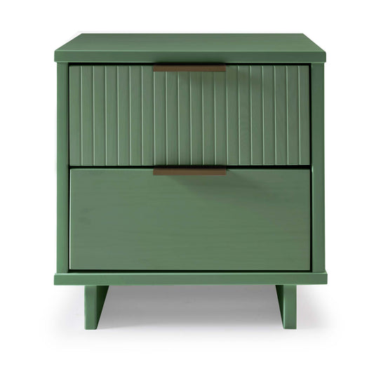 Granville Modern 18" Nightstand in Sage Green (2-Drawer) NS-5013