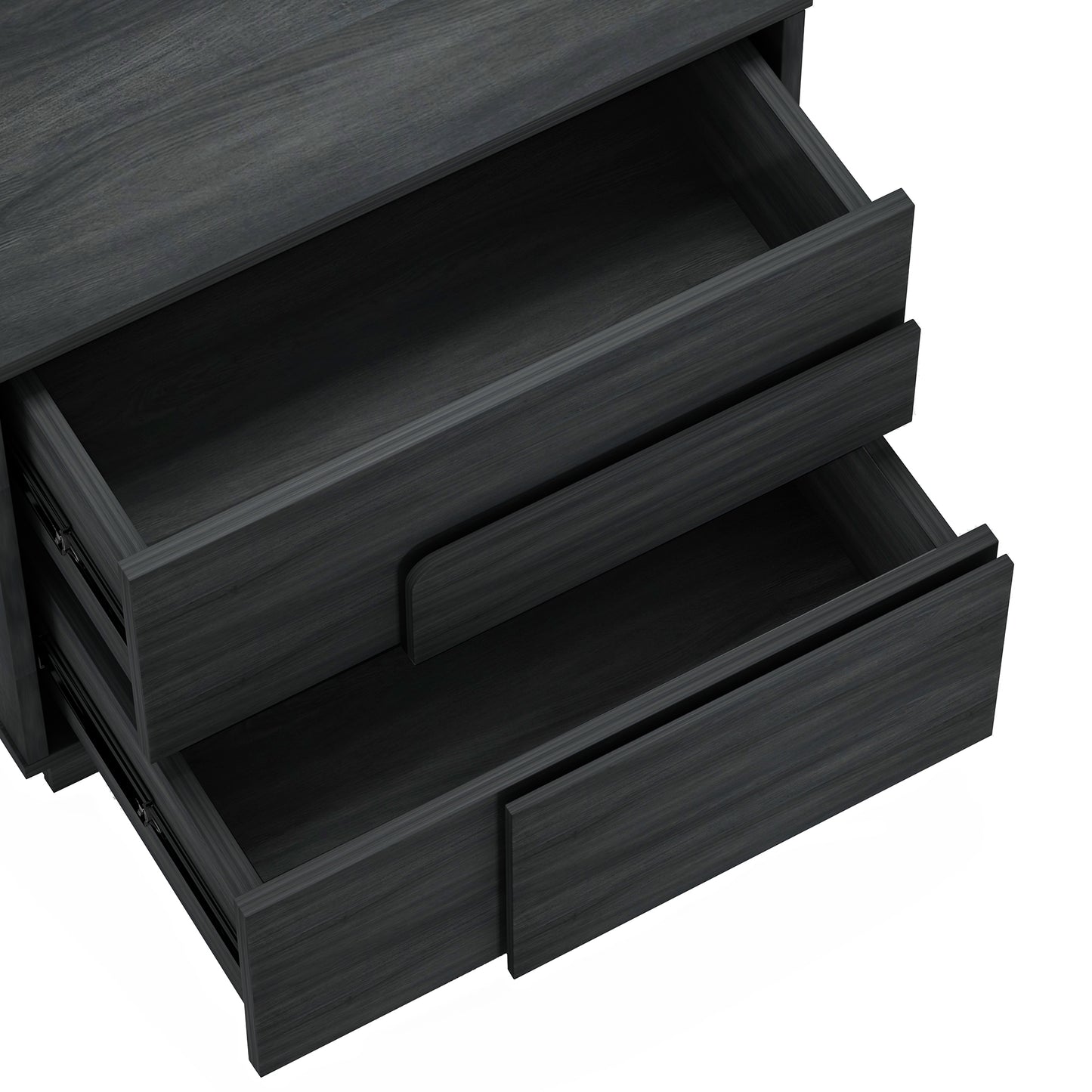 Horizon Modern 22" Nightstand in Charcoal Gray (2-Drawer) NS003-GY