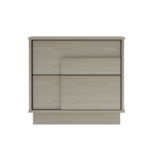 Horizon Modern 22" Nightstand in Whitewashed Oak (2-Drawer) NS003-OK