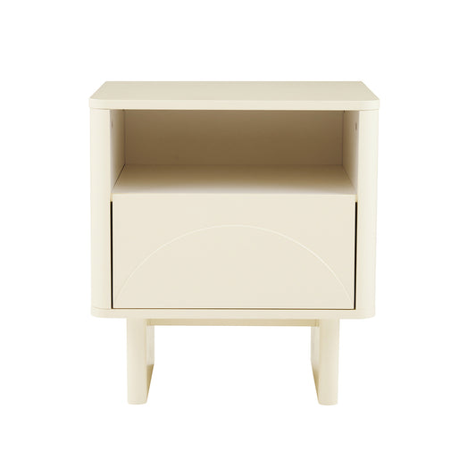 Ella Modern 20" Nightstand in Cream (1-Drawer) NS005-CR