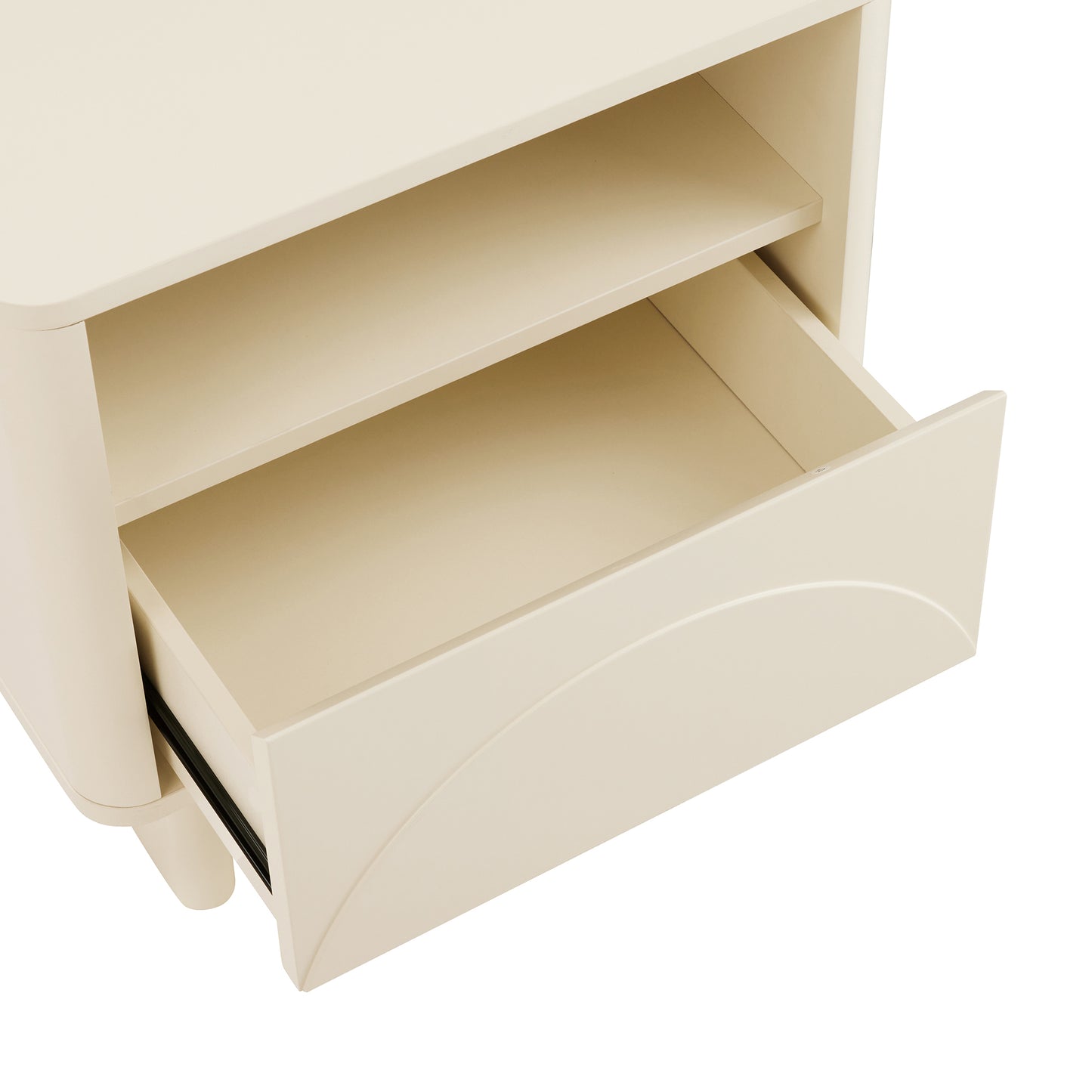Ella Modern 20" Nightstand in Cream (1-Drawer) NS005-CR