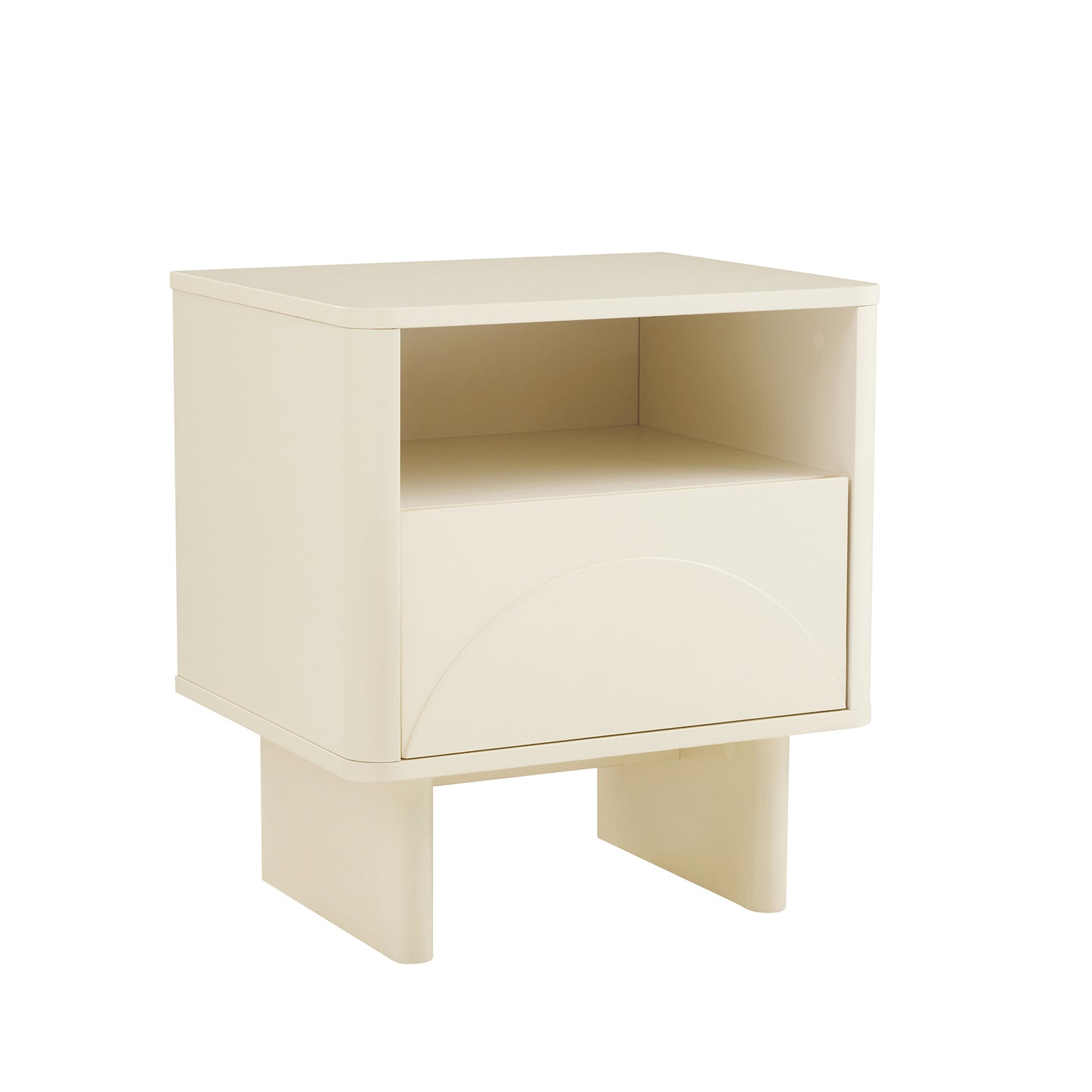 Ella Modern 20" Nightstand in Cream (1-Drawer) NS005-CR