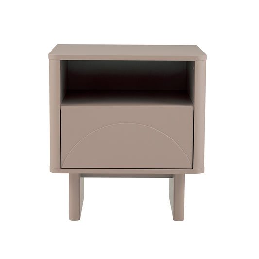 Ella Modern 20" Nightstand in Mocha (1-Drawer) NS005-MO