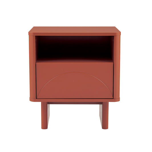 Ella Modern 20" Nightstand in Terracotta (1-Drawer) NS005-OR