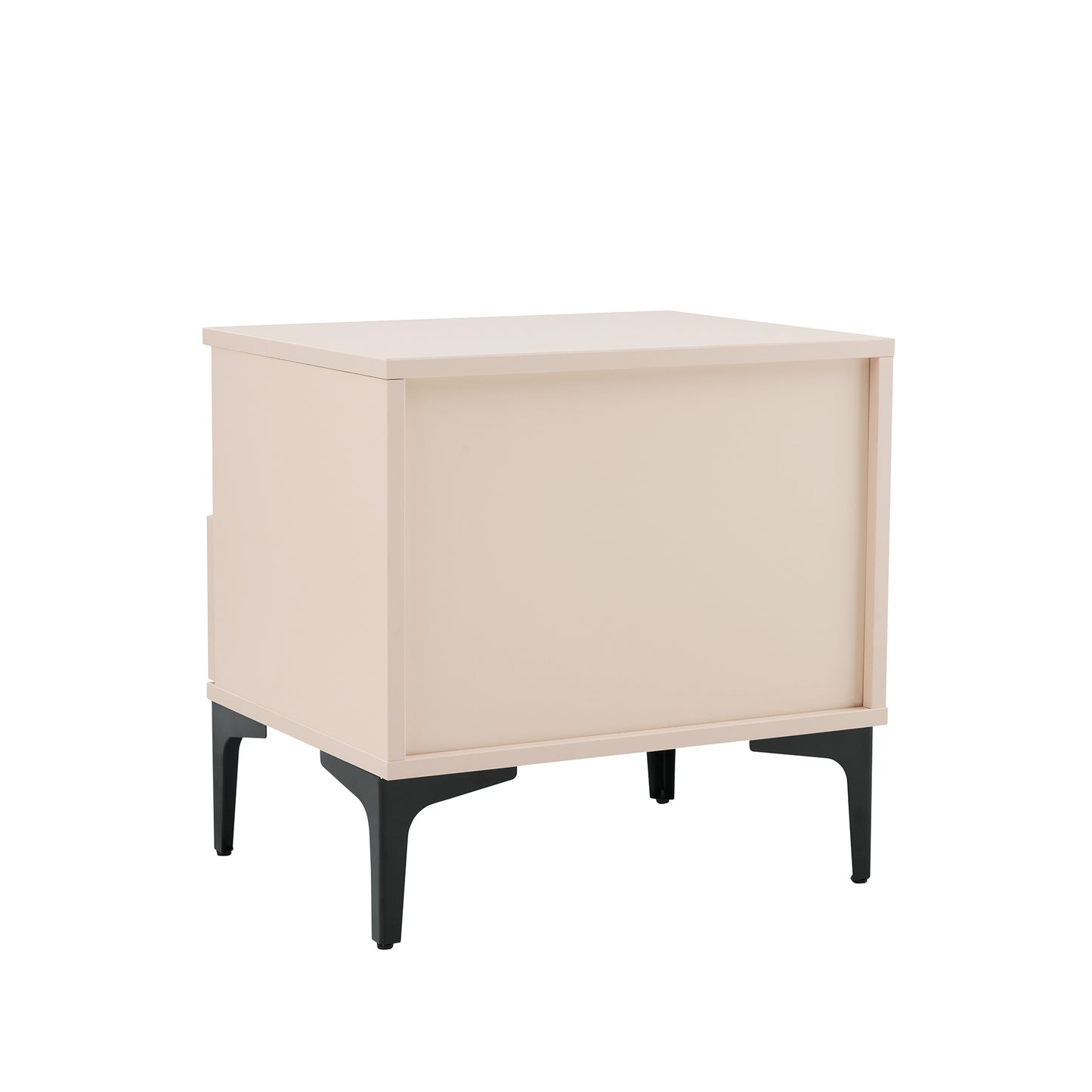 Amara Modern 20" Nightstand in Pale Rose and White (1-Drawer) NS006-PK
