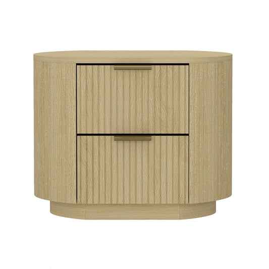 Olivia Modern 27" Nightstand in Natural Oak (2-Drawer) NS010-GNO