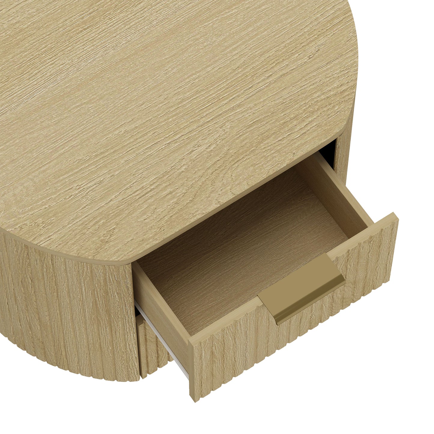Olivia Modern 27" Nightstand in Natural Oak (2-Drawer) NS010-GNO