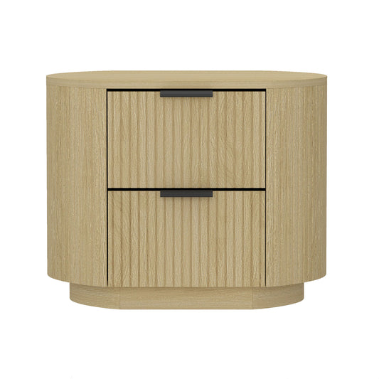 Olivia Modern 27" Nightstand in Natural Oak (2-Drawer) NS010-NO