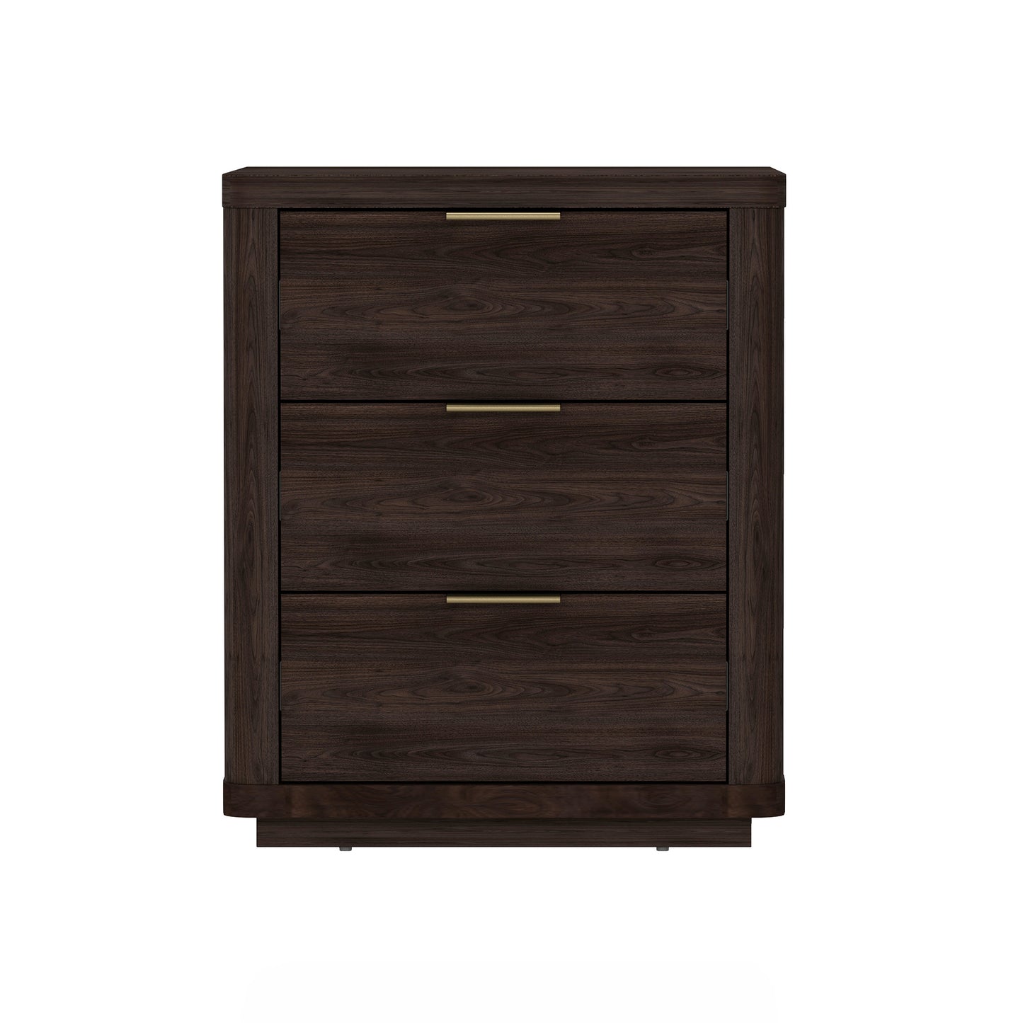 Evelyn Modern 20" Nightstand in Brown (3-Drawer) NS013-BR