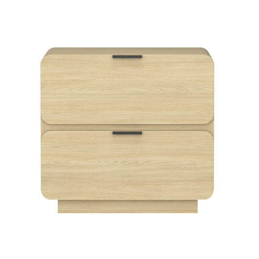 Chrystie Contemporary Modern 26" Nightstand in Natural (2-Drawer) NS016-NA