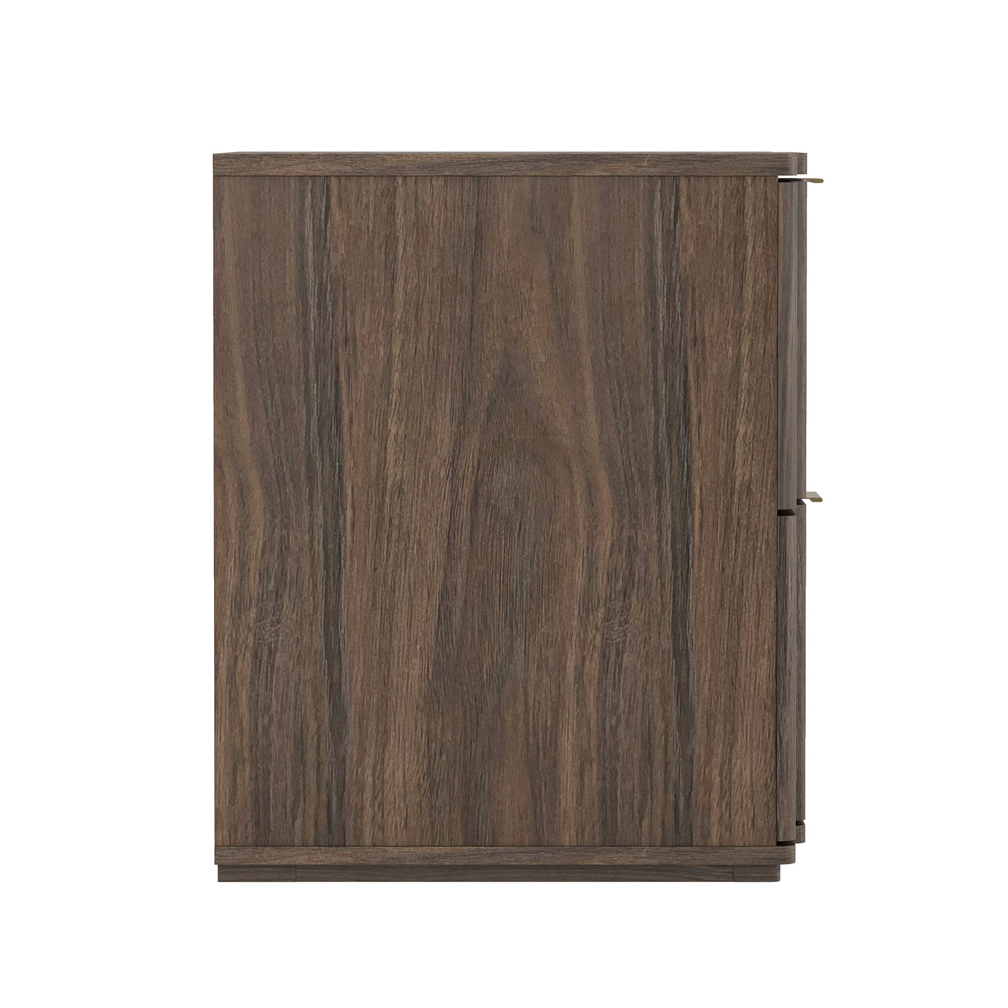 Clive Mid-Century Modern 22" Nightstand in Walnut and Gold (2-Drawer) NS1560-3