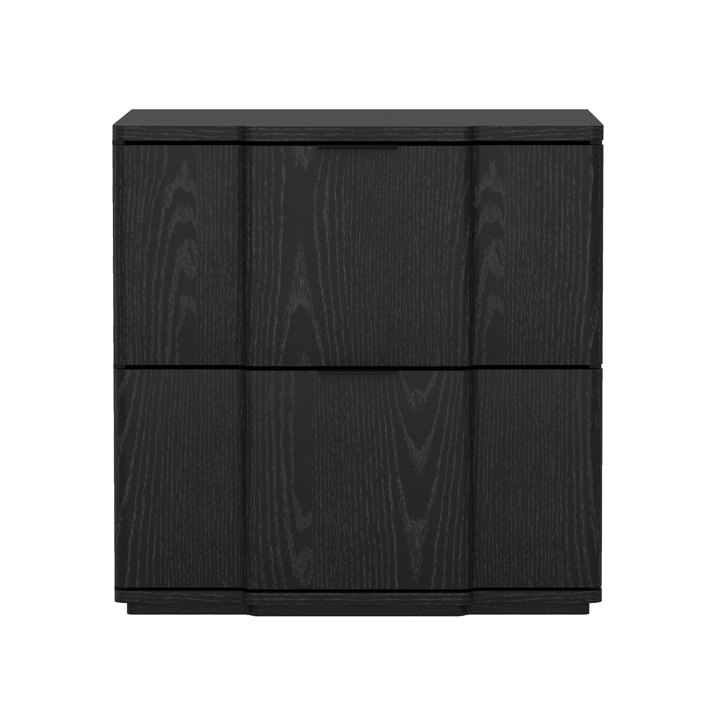 Clive Mid-Century Modern 22" Nightstand in Black (2-Drawer) NS1560-5