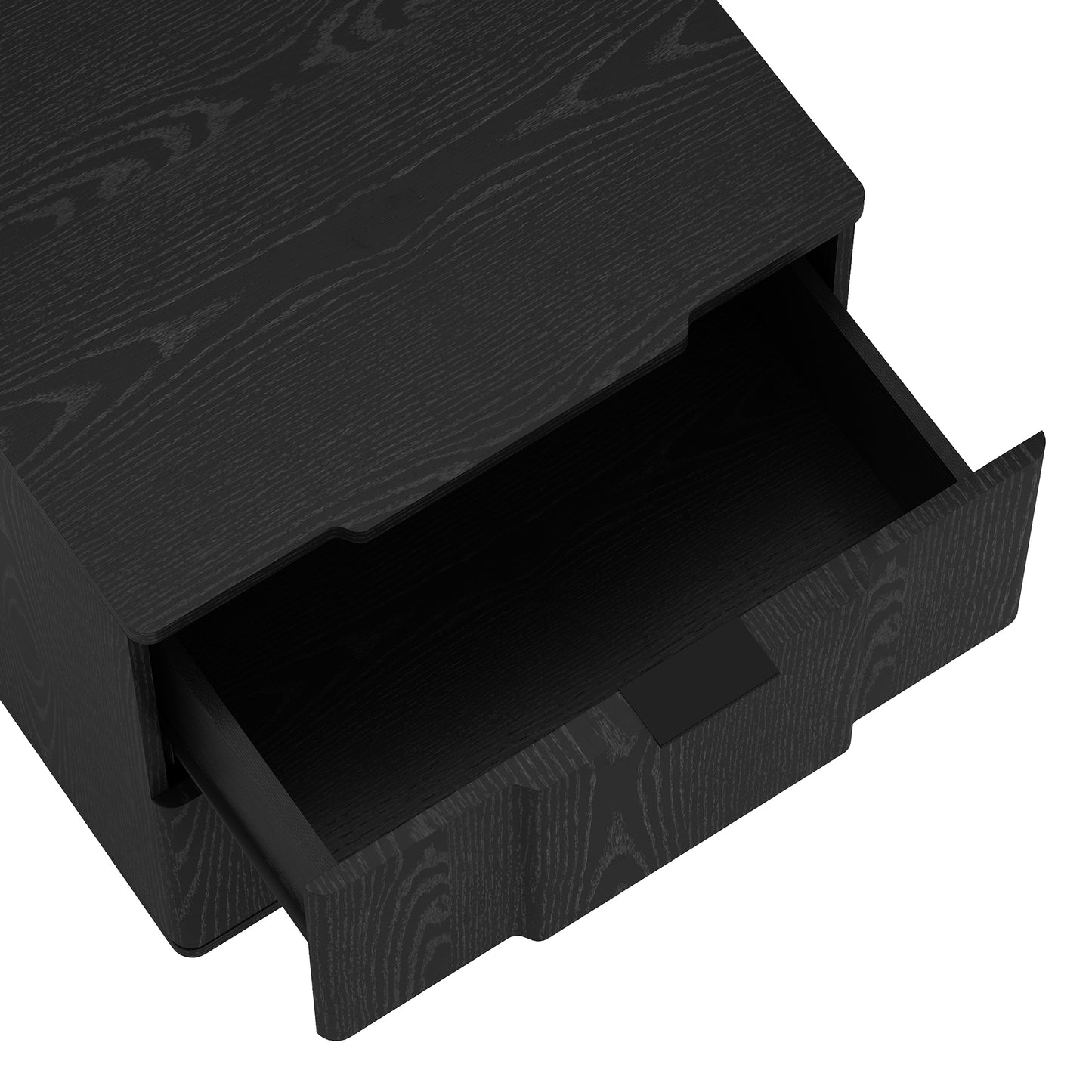 Clive Mid-Century Modern 22" Nightstand in Black (2-Drawer) NS1560-5