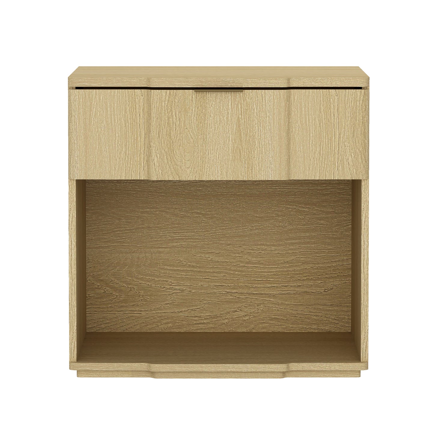 Clive Mid-Century Modern 22" Nightstand in Natural Oak (1-Drawer) NS1561-1