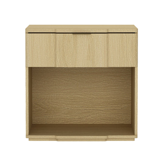 Clive Mid-Century Modern 22" Nightstand in Natural Oak (1-Drawer) NS1561-1