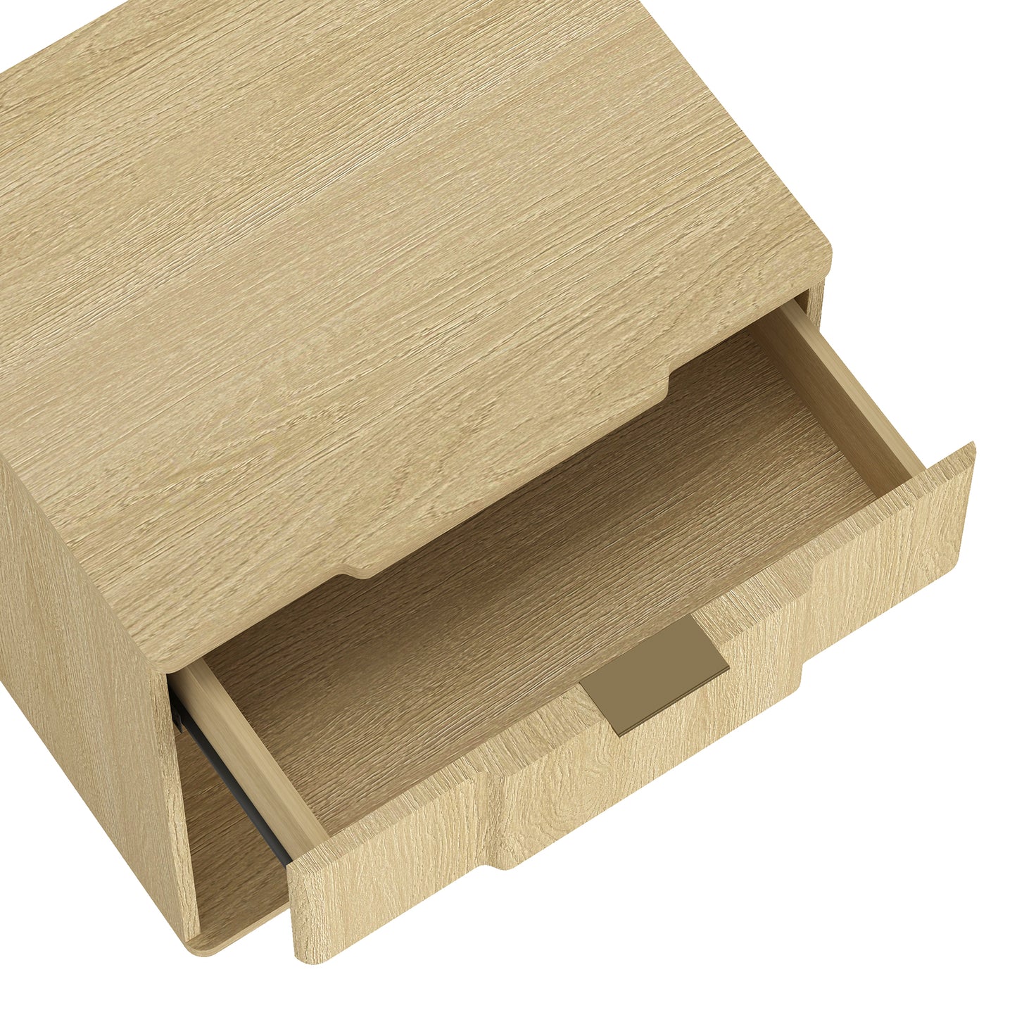 Clive Mid-Century Modern 22" Nightstand in Natural Oak (1-Drawer) NS1561-1