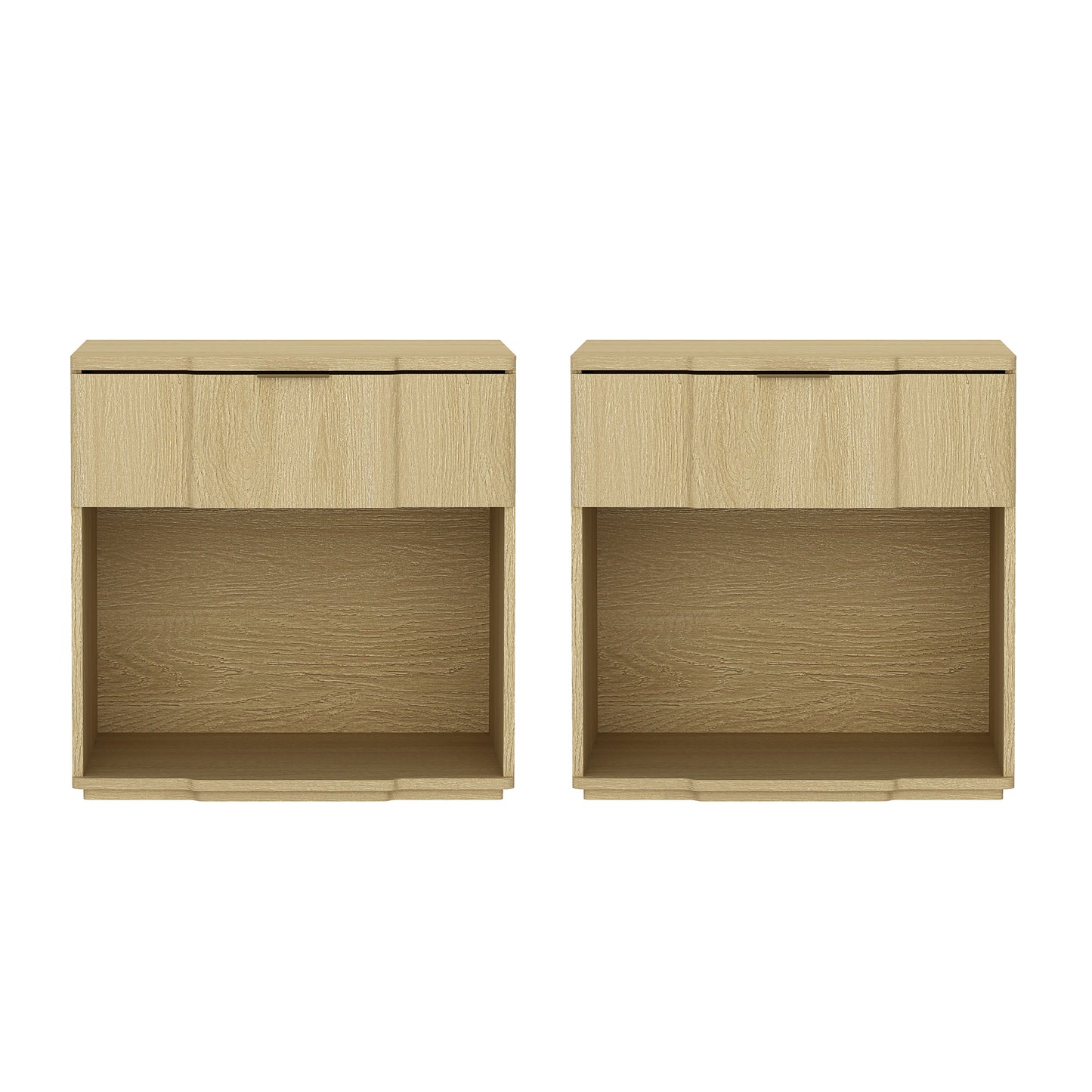 Clive Mid-Century Modern 22" Nightstand in Natural Oak (1-Drawer) NS1561-1