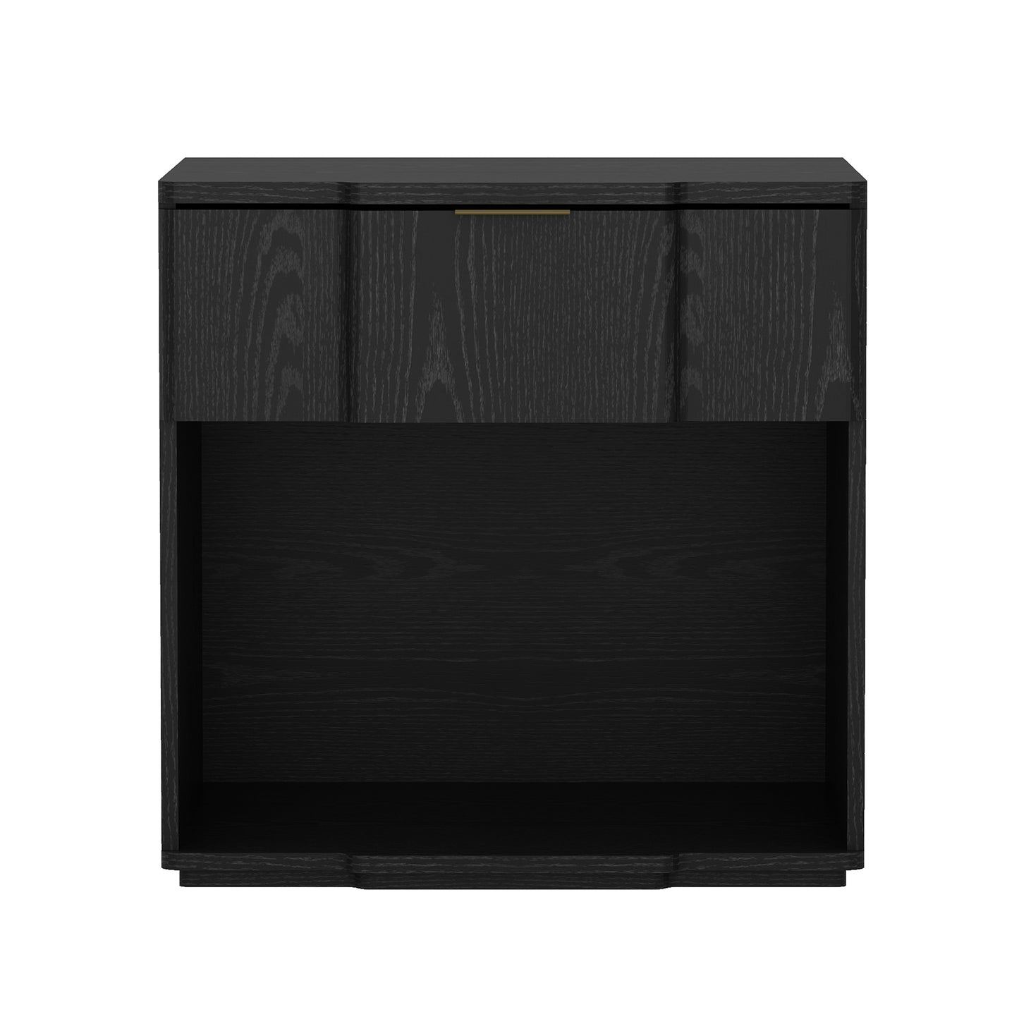 Clive Mid-Century Modern 22" Nightstand in Black (1-Drawer) NS1561-2