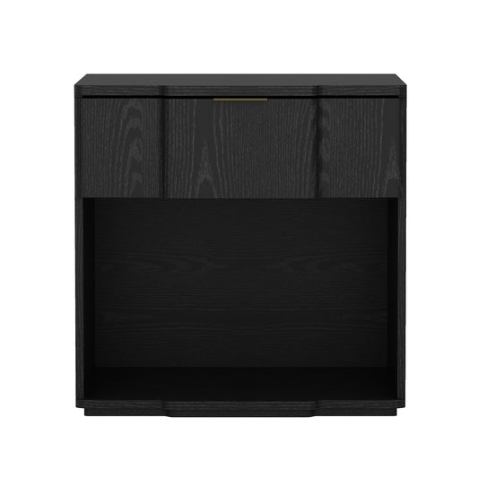Clive Mid-Century Modern 22" Nightstand in Black (1-Drawer) NS1561-2